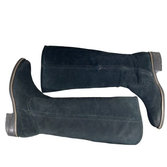 FRANCO SARTO! FAB BLACK GENUINE SUEDE LEATHER SLOUCHY/STRAIGHT BOOTS! SZ 9.5M - Picture 6 of 12